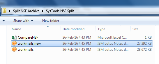 show files in destination folder