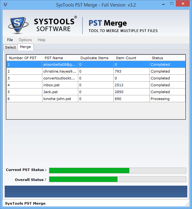 scan, merge and preview selected files