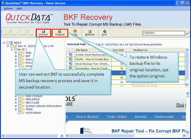 Windows 8 MS Backup Recovery full