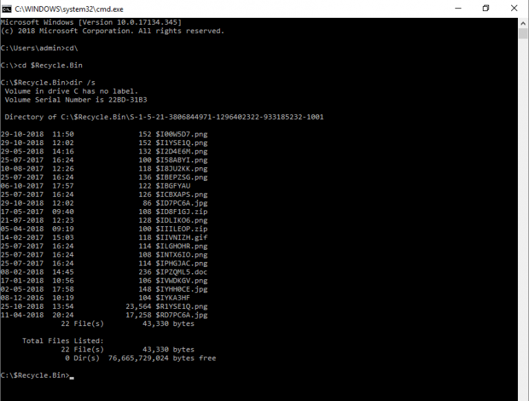 Can I Recover Deleted Files from Recycle Bin Windows 10 7