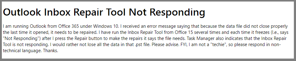 Inbox Repair Tool Outlook 2013