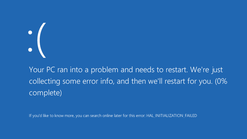 Blue Screen of Death Error in Windows 8 and 10