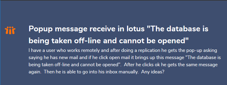 The Database is Being Taken Offline and Cannot be Opened Lotus Notes