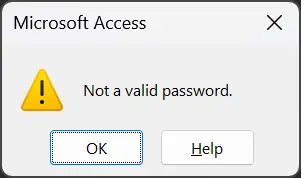 Not a valid password