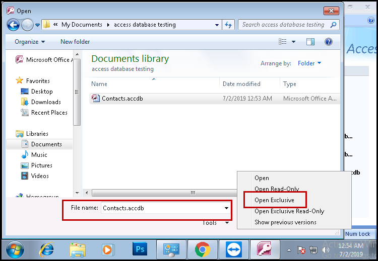 ms access password inputbox