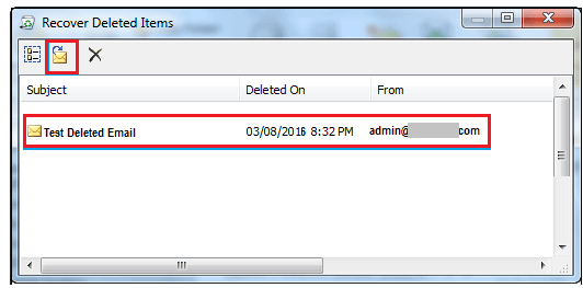 second step to retrieve permanently deleted items