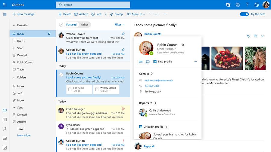 outlook interface