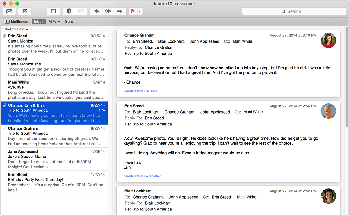 apple mail screenshot