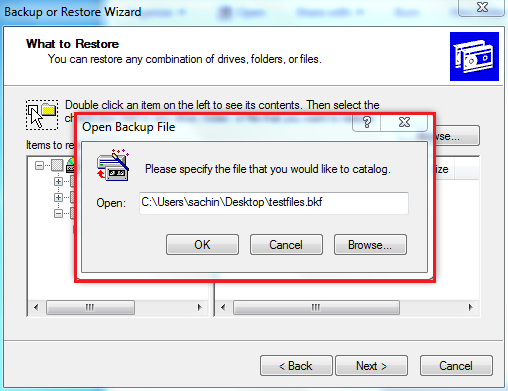 Browse Windows backup BKF