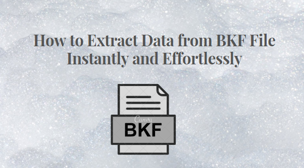 How to Extract Data from BKF File