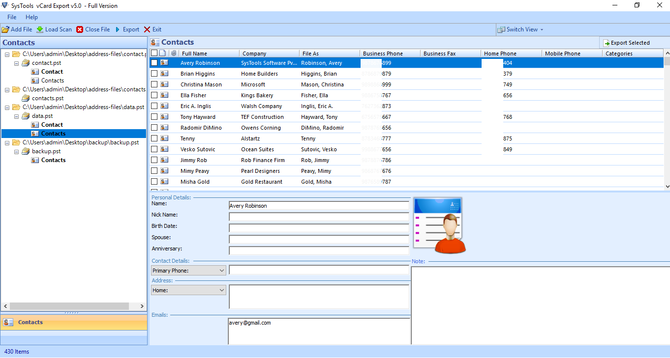 preview-pst-contacts