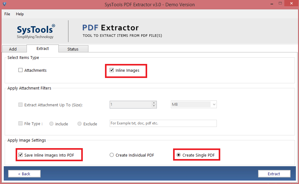 online extract pdf images