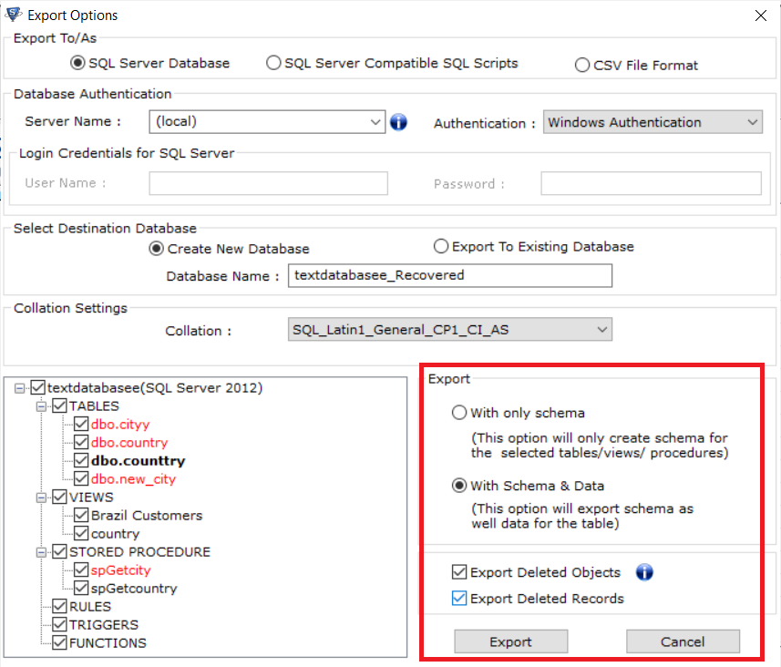 Restore Database