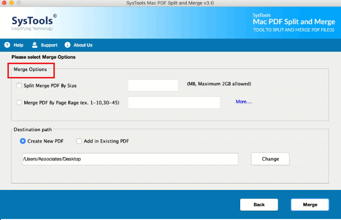 merge PDF files