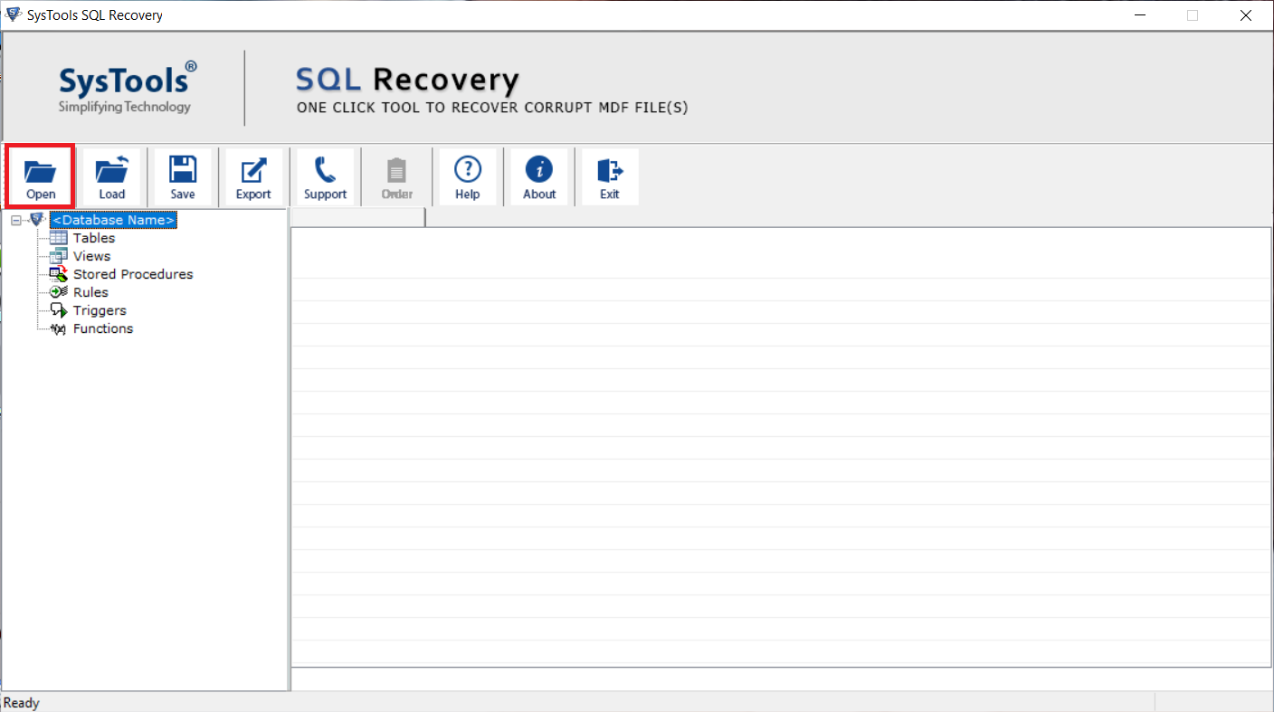 Restore database from MDF file