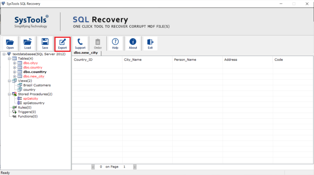 Restore database stored procedure