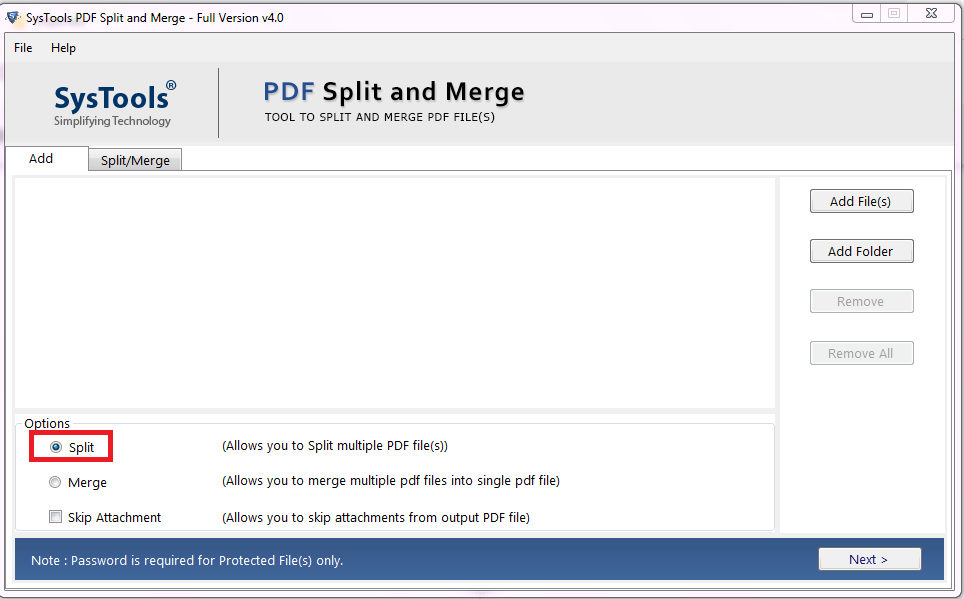 tool to split PDF into multiple files