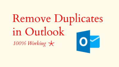 how to remove duplicates in outlook
