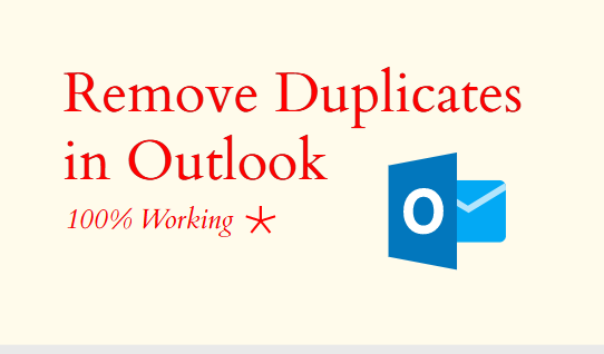 how to remove duplicates in outlook