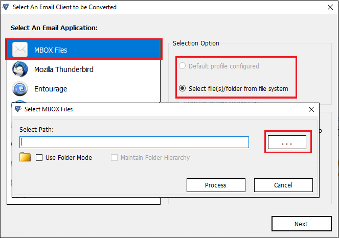 add mbox files