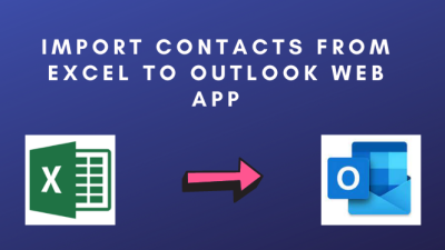 import contacts from excel to Outlook web app