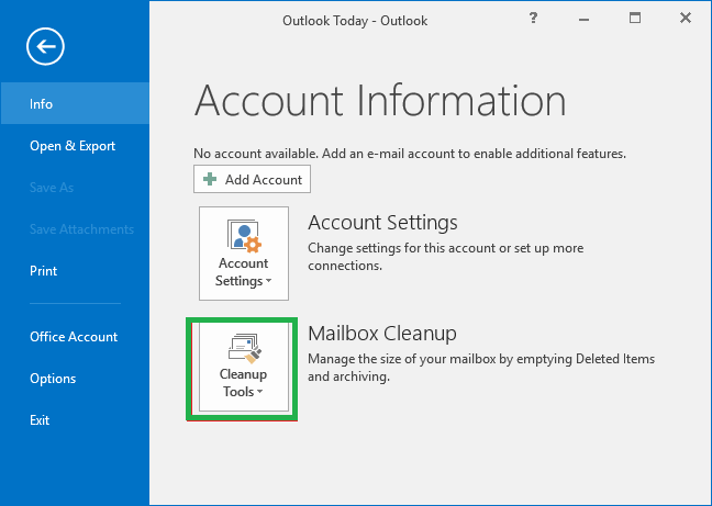 Outlook Clean Up