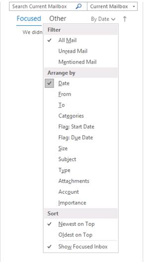 Focused Inbox Disable