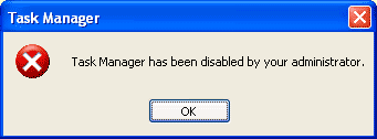 Task Manager Has Been Disabled by Your Administrator