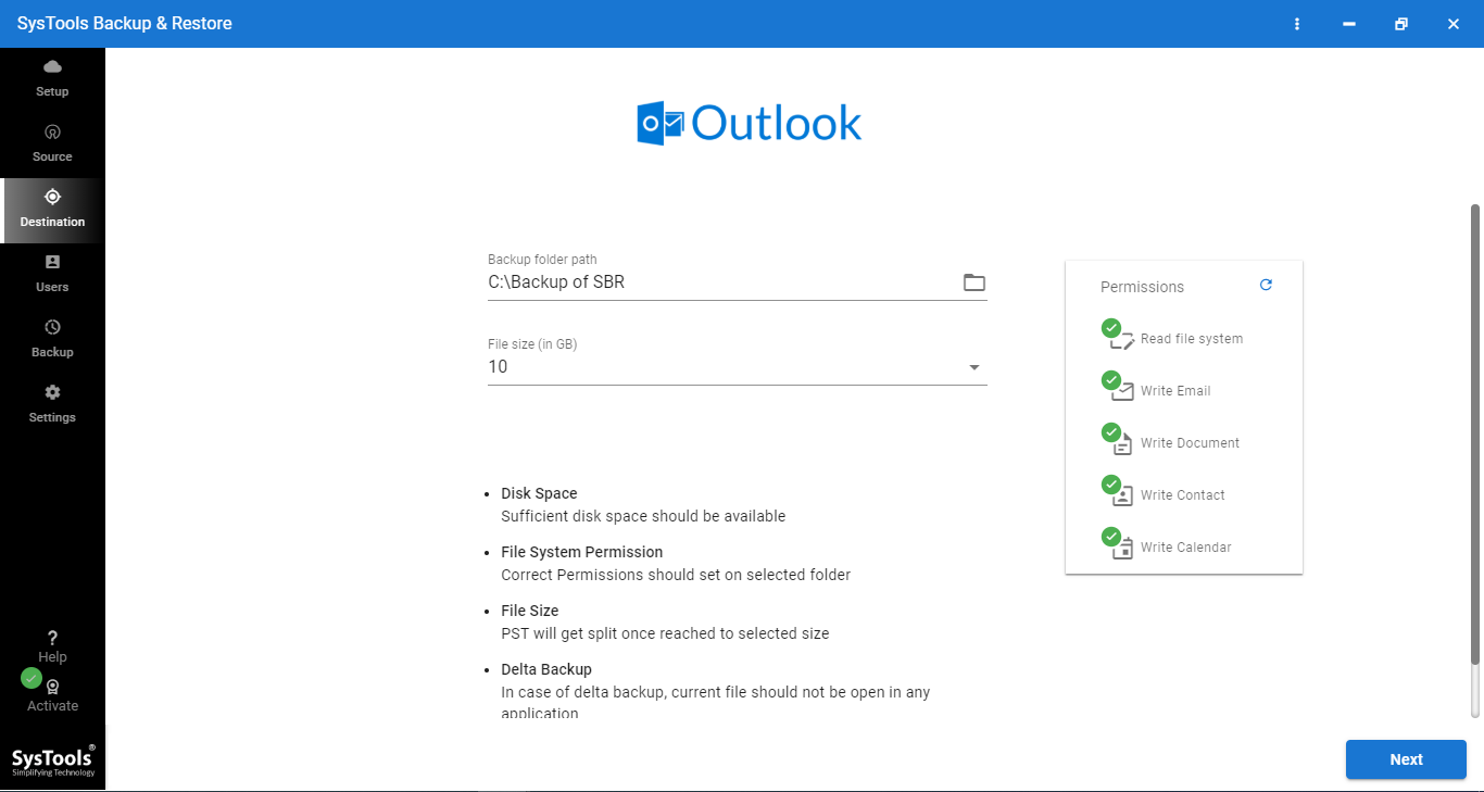 select folder path