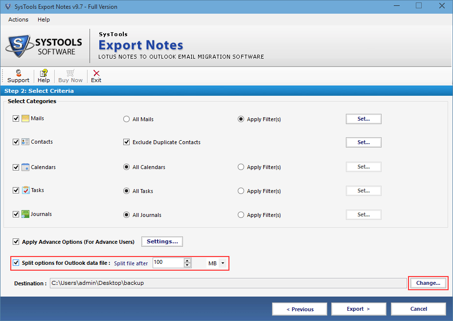 provide destination path