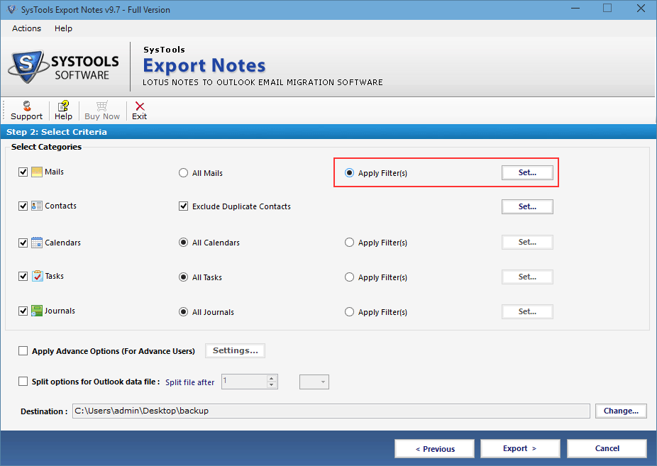 several choices to migrate